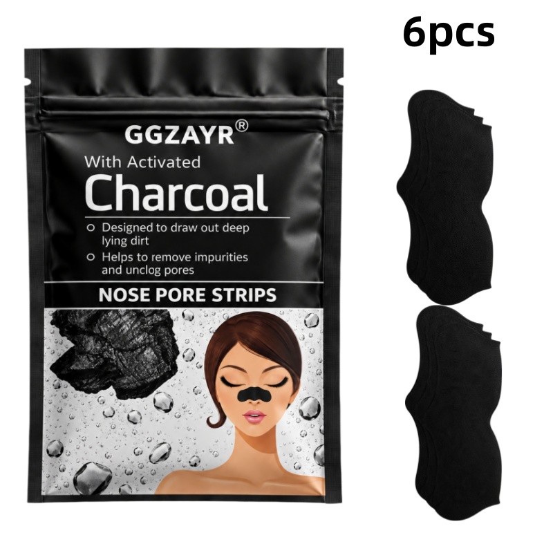 Face Moisturizer - 6 Tiras de Carbón Activado para