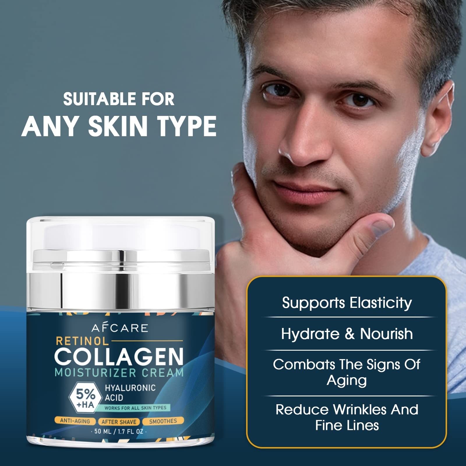 Retinol Cream - Crema hidratante antiedad con retinol, colágeno