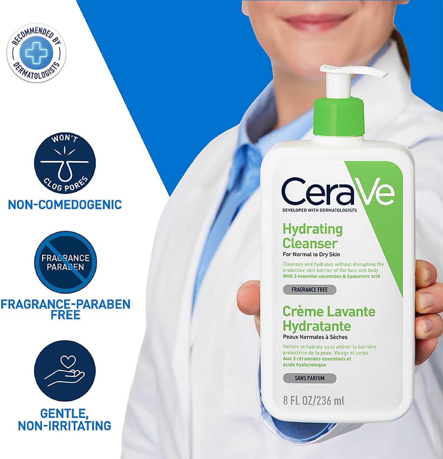 Limpiador hidratante CeraVe, 2 - Cleanser Face reseña y precio